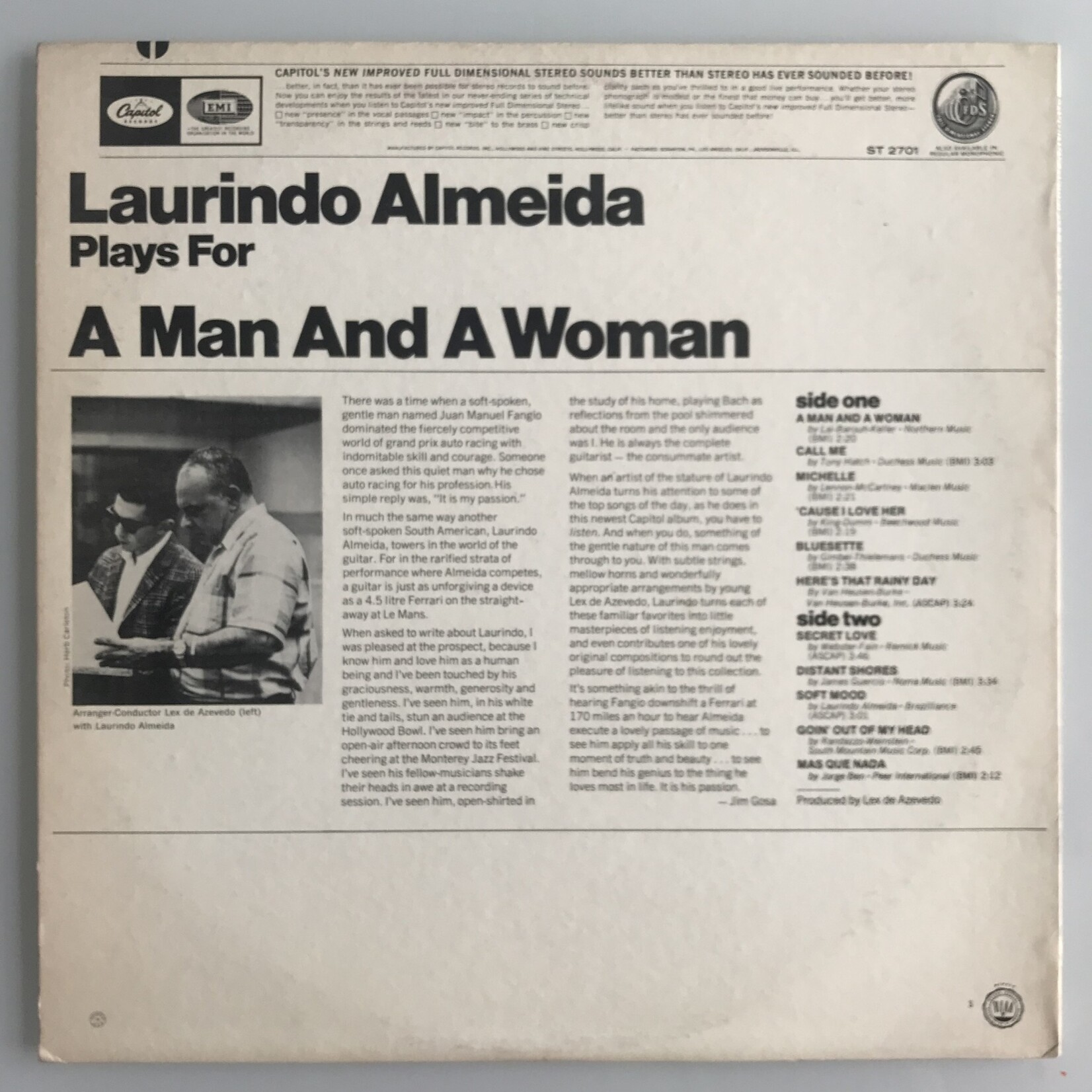 Laurindo Almeida - A Man And A Woman - Vinyl LP (USED)