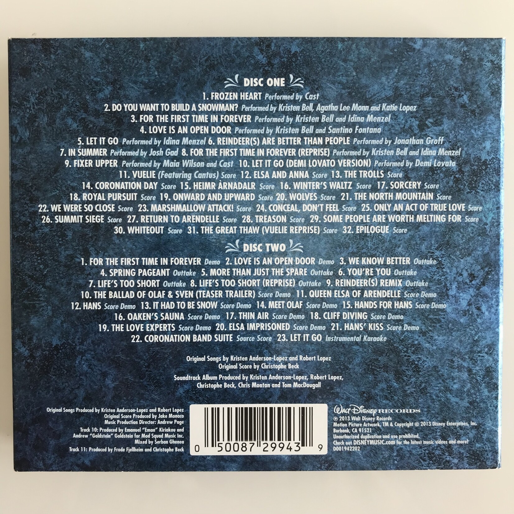 Kristen Anderson-Lopez, Robert Lopez - Frozen 2-Disc Deluxe Edition Original Soundtrack - CD (USED)