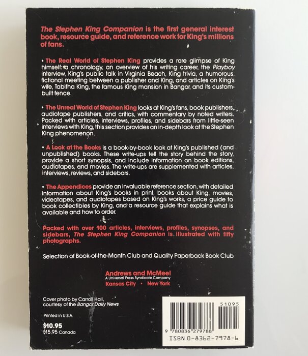 George Beahm - The Stephen King Companion - Paperback (USED)