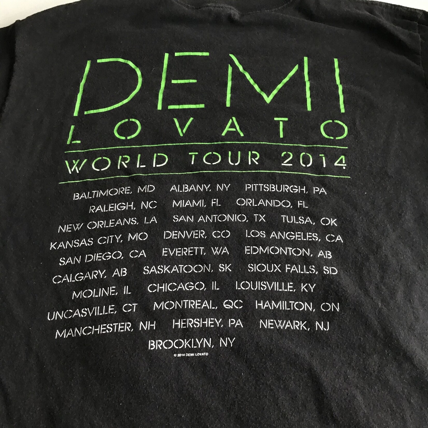 Demi Lovato - 2014 Tour - T-Shirt Medium (USED)