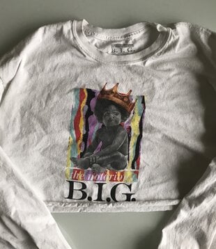 Notorious B.I.G. - Crop-Top Long-Sleeve T-Shirt (USED)