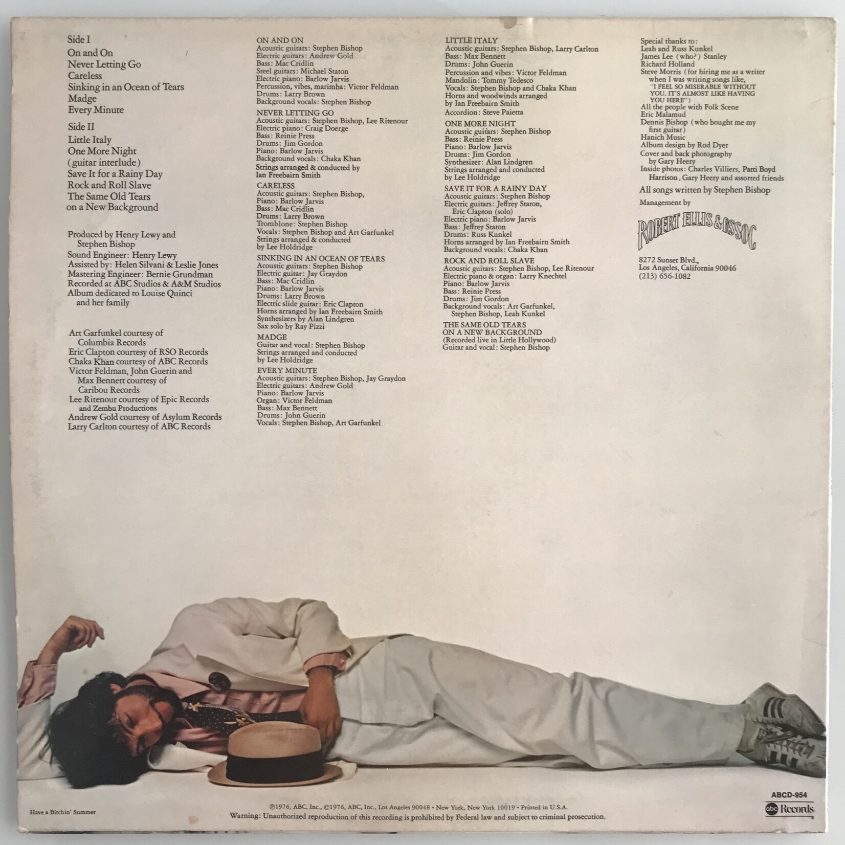 Stephen Bishop - Careless - Vinyl LP (USED)