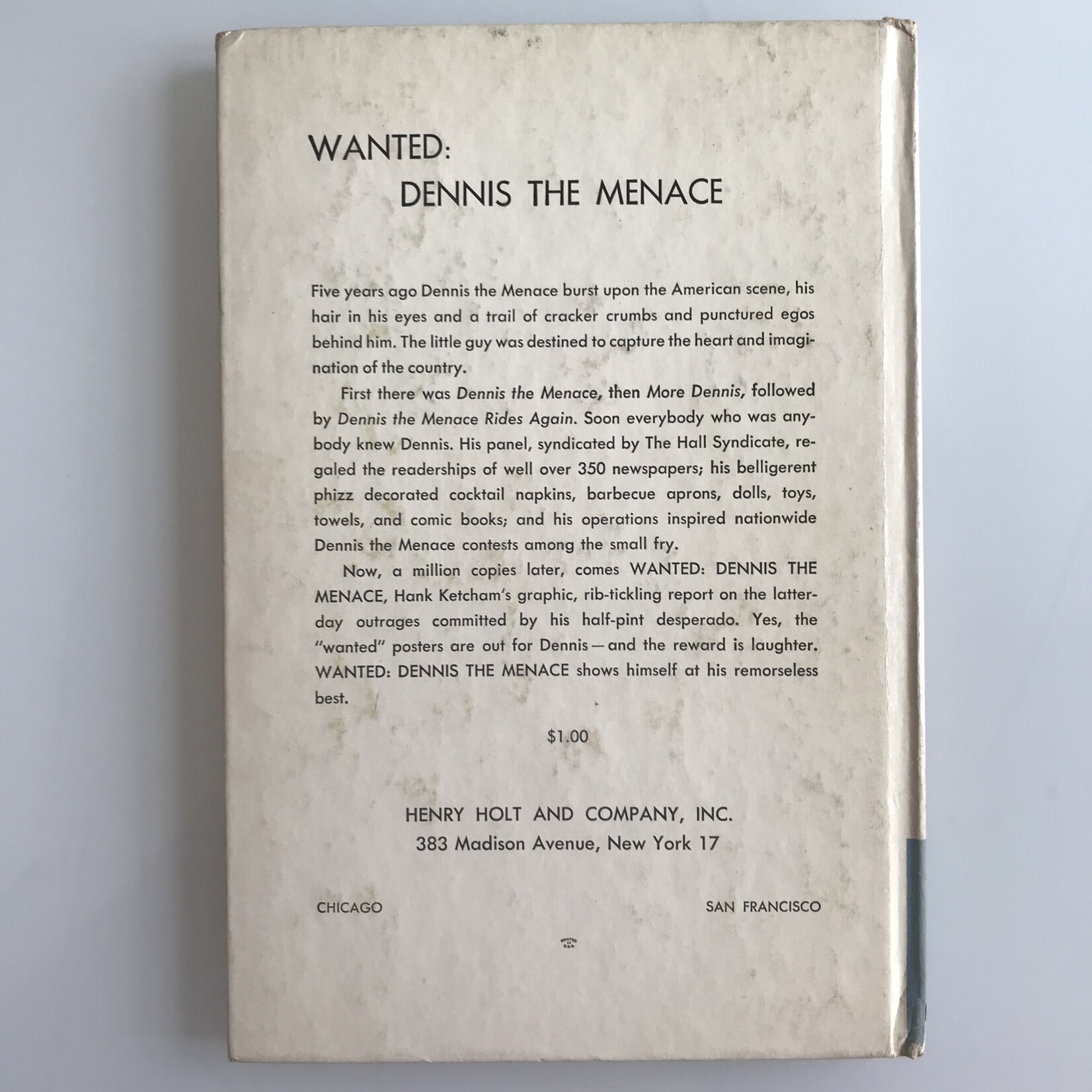 Dennis The Menace - Wanted: Dennis The Menace - Hardback (USED -VG)