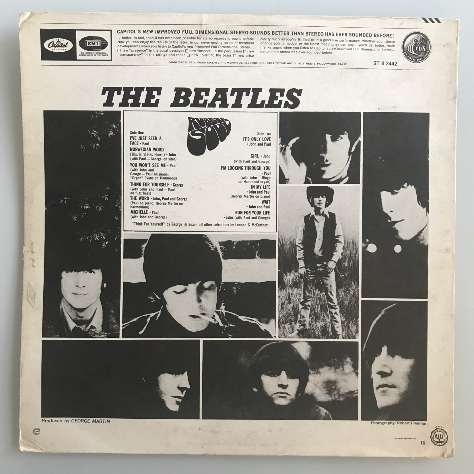 Beatles - Vintage Rubber Soul Sleeve (NO RECORD) - Art (USED - VG)