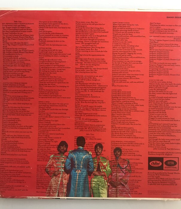 Beatles - Vintage Sgt. Pepper’s Sleeve with Cut Outs (NO RECORD) - Art (USED - G)