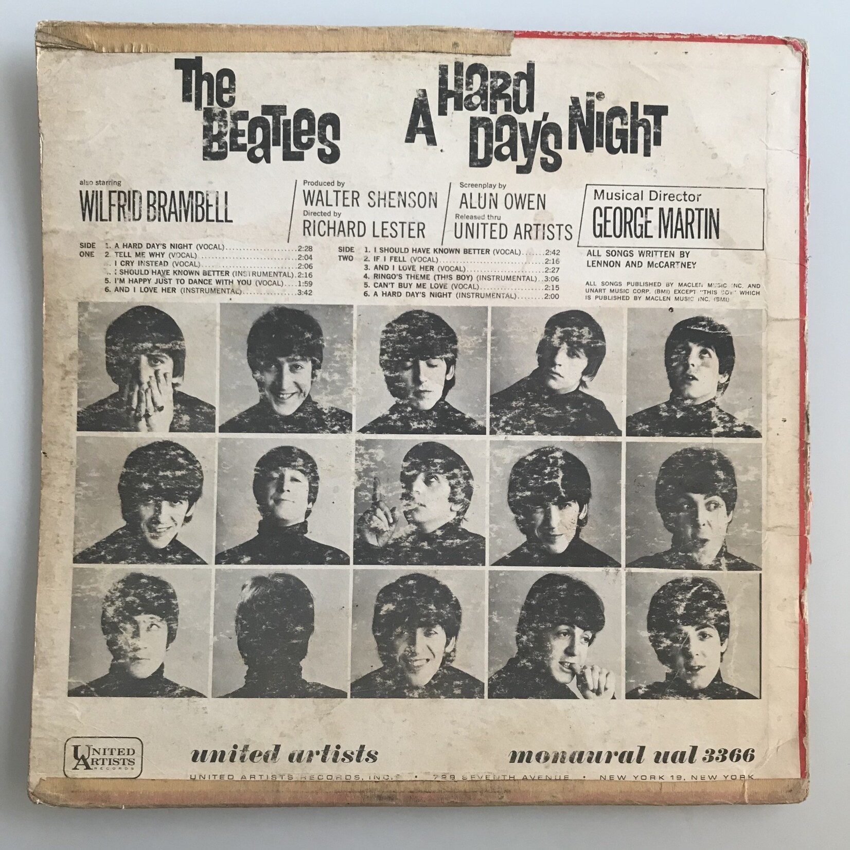 Beatles - Vintage Hard Day’s Night Sleeve (NO RECORD) - Art (USED - G-)