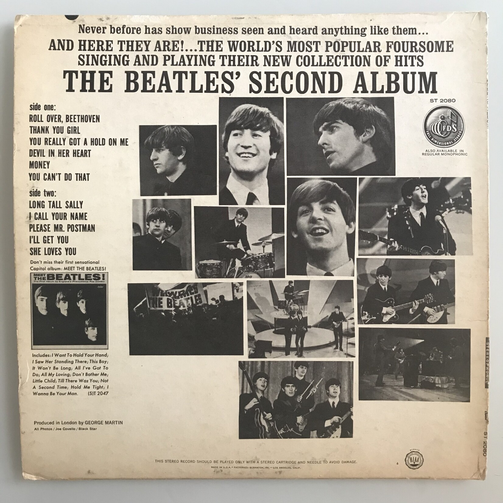 Beatles - Vintage Second Album Sleeve (NO RECORD) - Art (USED - VG)