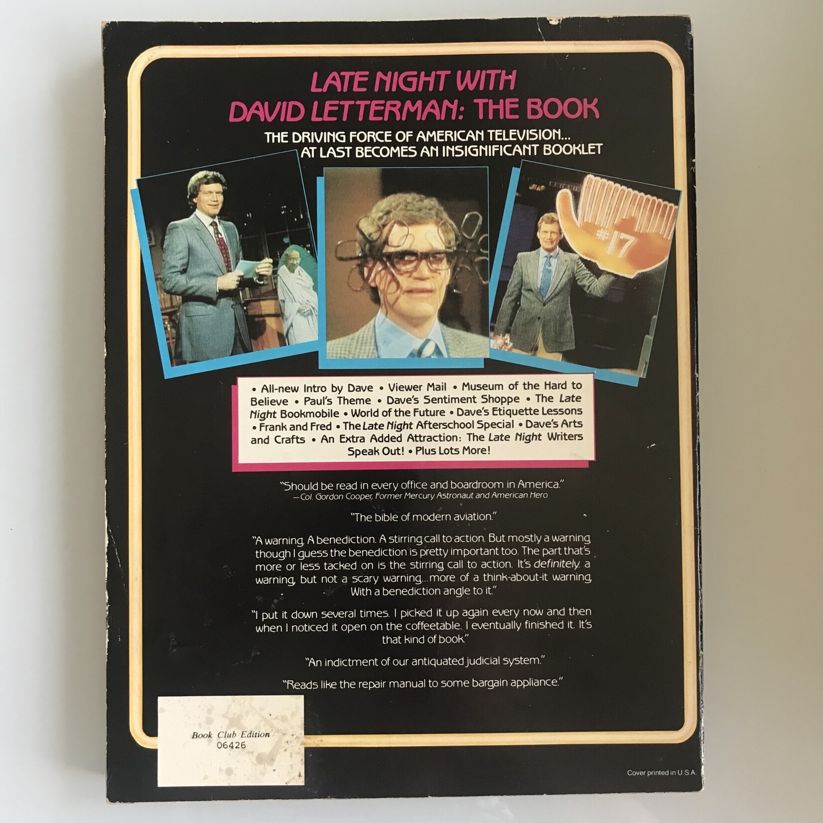 Merrill Markoe (Editor) - Late Night With David Letterman: The Book - Paperback (USED)