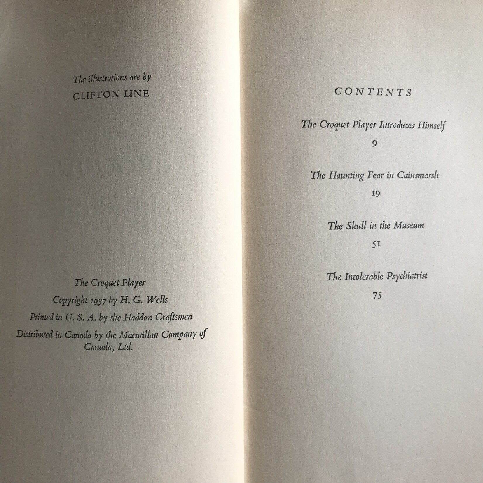 H.G. Wells - The Croquet Player (First Edition No Dustjacket) - Hardback (USED - VG)