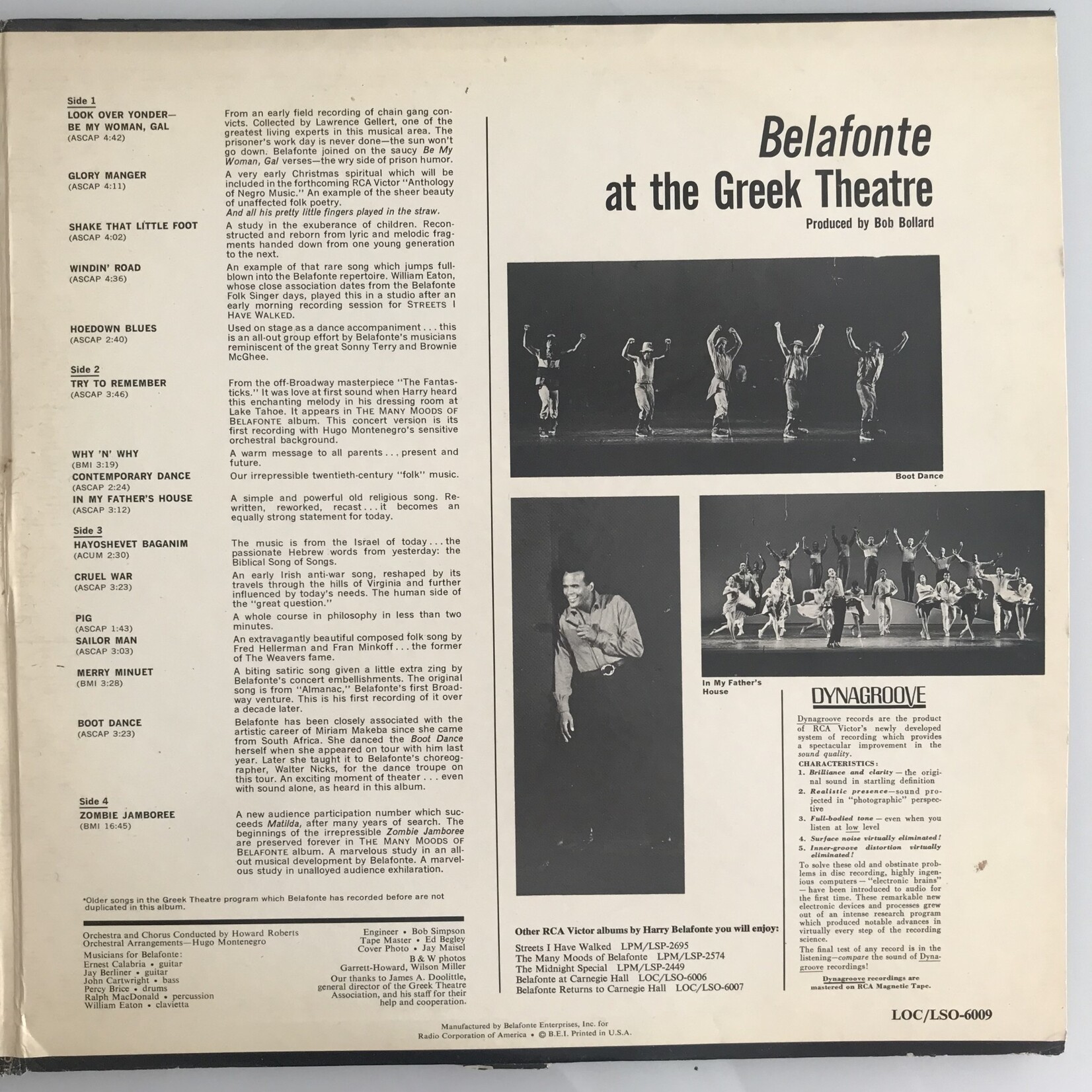 Harry Belafonte - Belafonte At The Greek Theatre - Vinyl LP (USED)