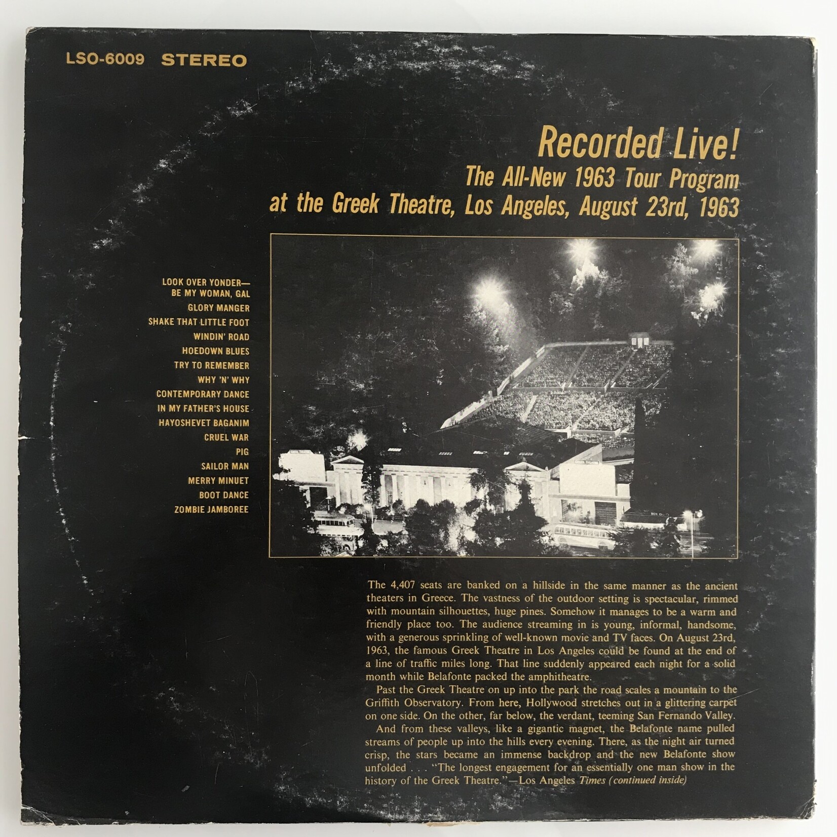 Harry Belafonte - Belafonte At The Greek Theatre - Vinyl LP (USED)