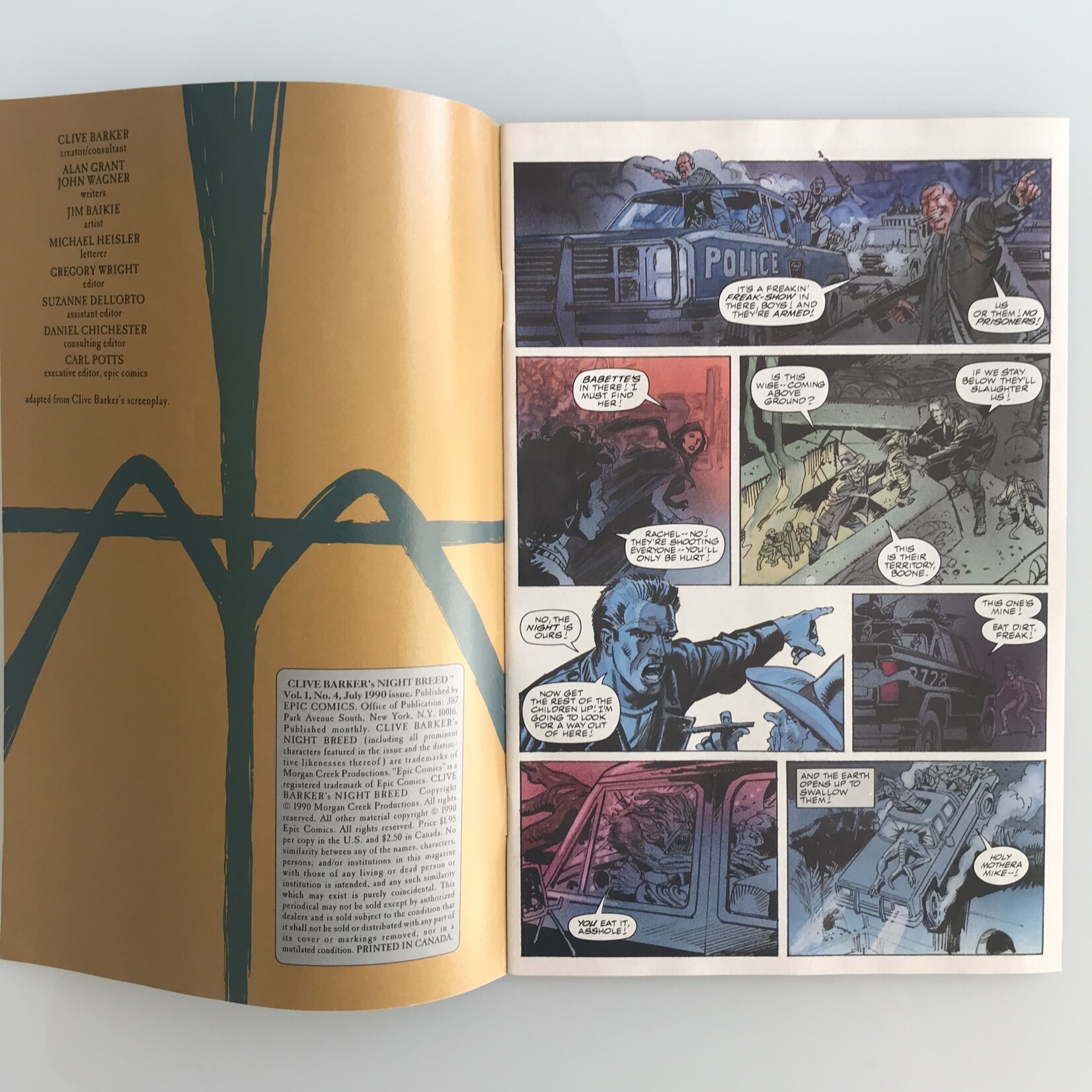 Clive Barker’s Night Breed - Vol. 1 #04 July 1990 - Comic Book