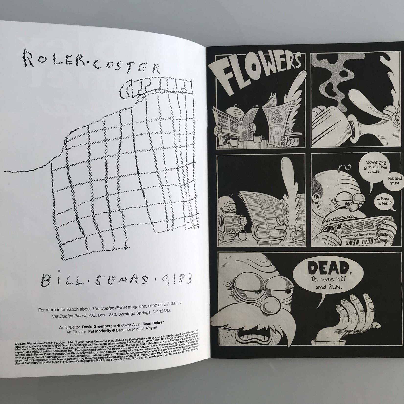 Duplex Planet Illustrated - Vol. 1 #09 July 1994 - Comic Book