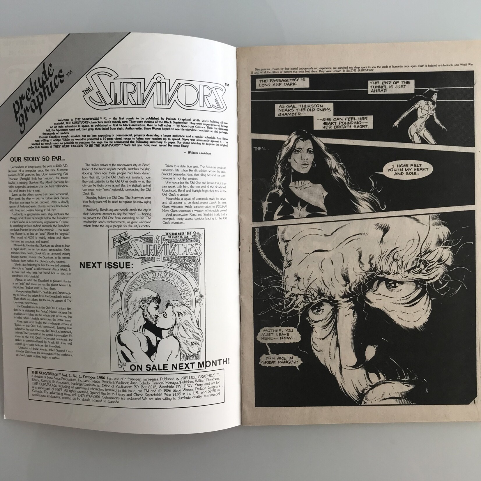 Survivors - Vol. 1 #01 October 1986 - Comic Book