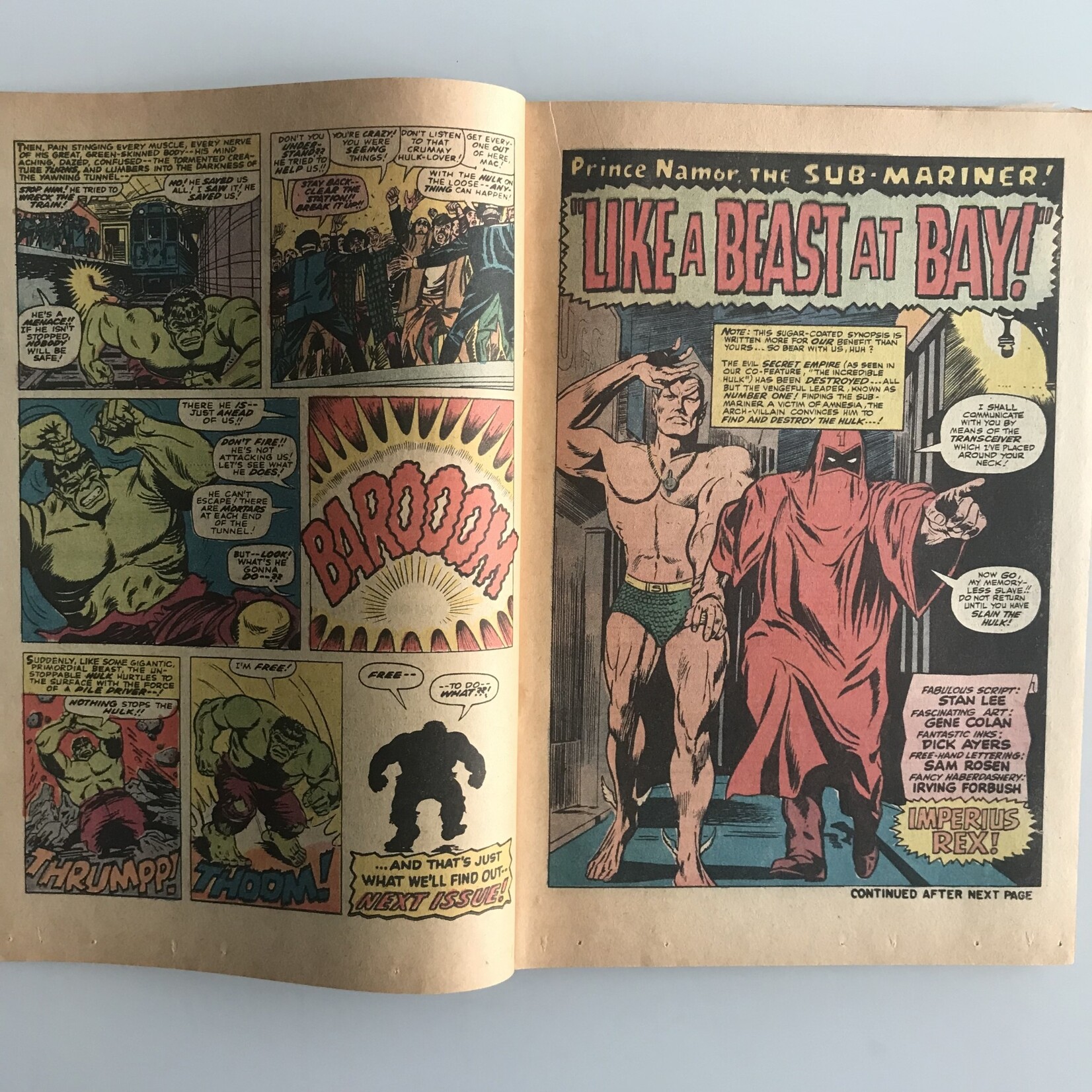 Marvel Super-Heroes (Hulk & Sub-Mariner) - #39 October 1973 - Comic Book