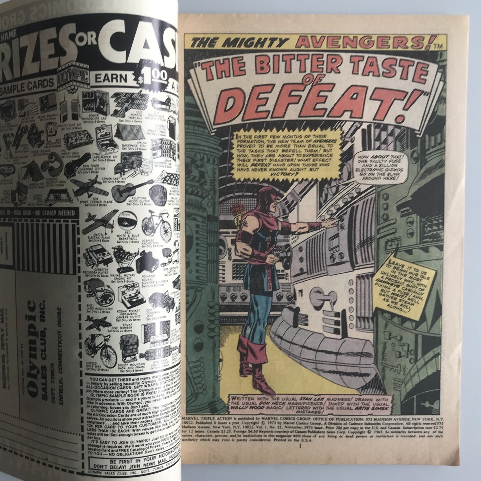 Marvel Triple Action - Vol. 1 #15 November 1973 - Comic Book