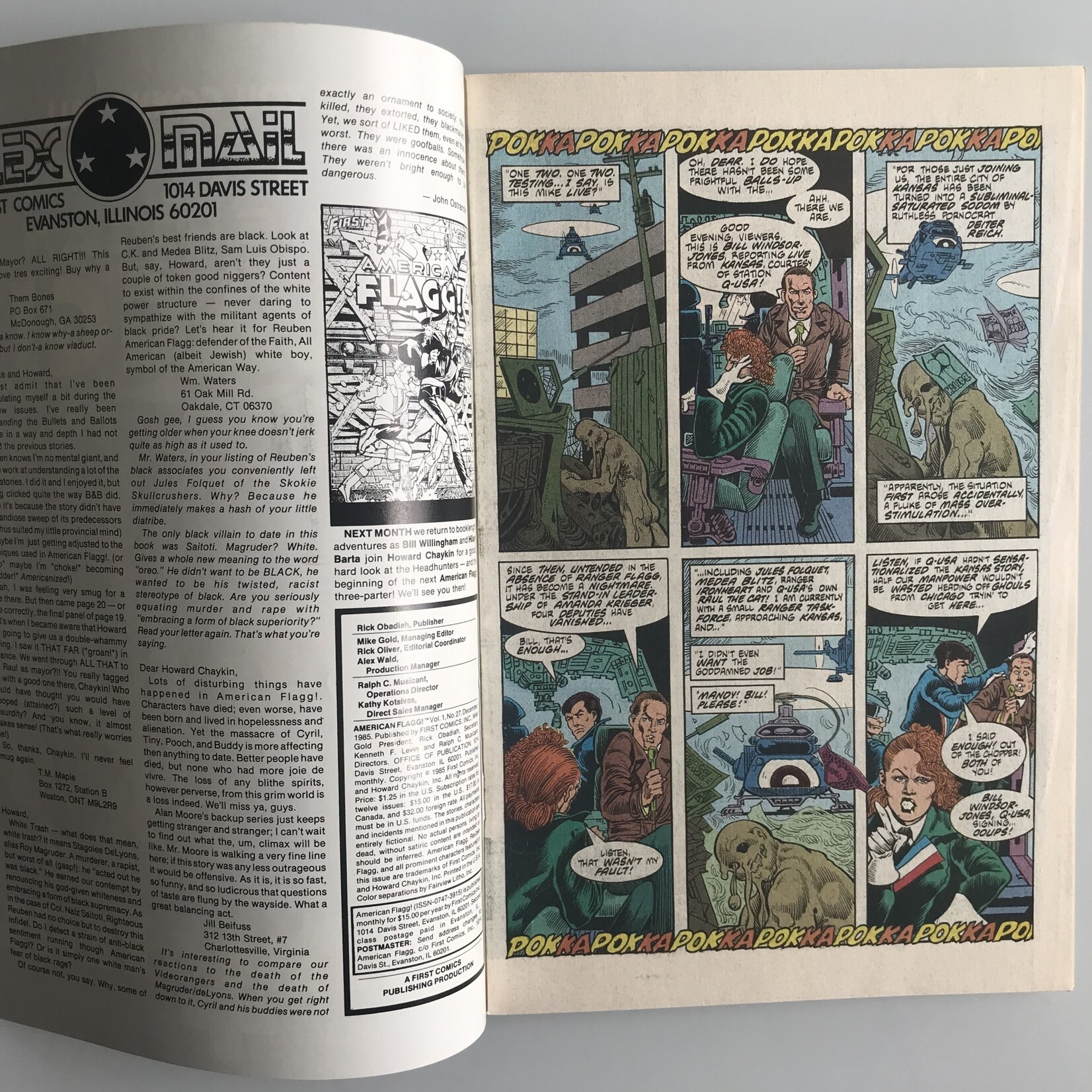 American Flagg! - Vol. 1 #27 December 1985 - Comic Book