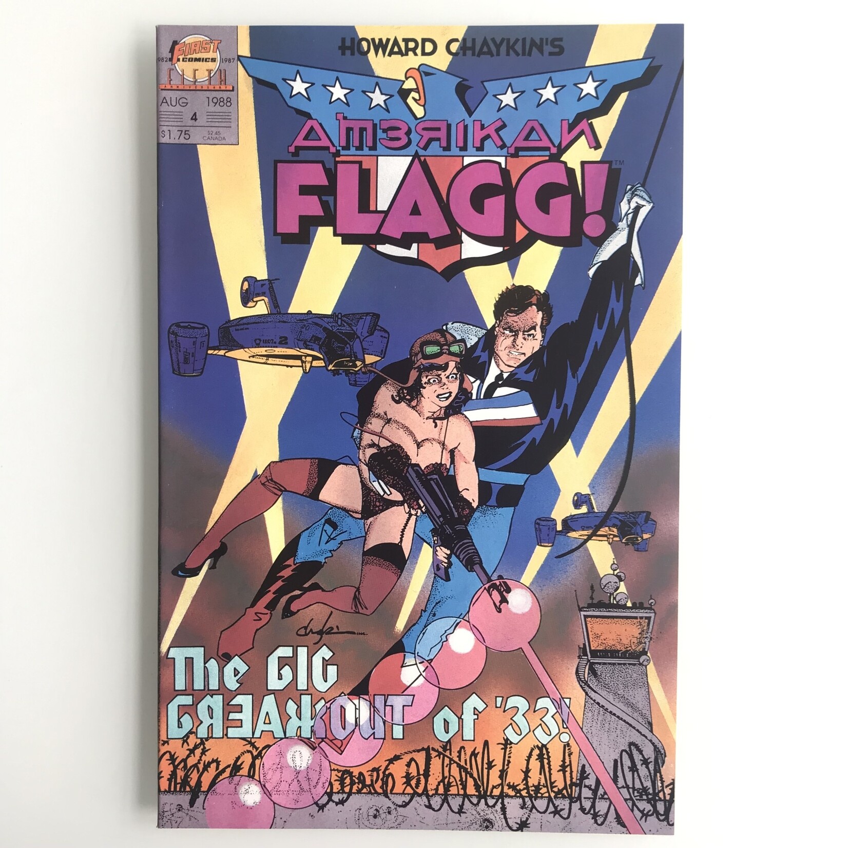 American Flagg! - Vol. 2 #04 August 1988 - Comic Book