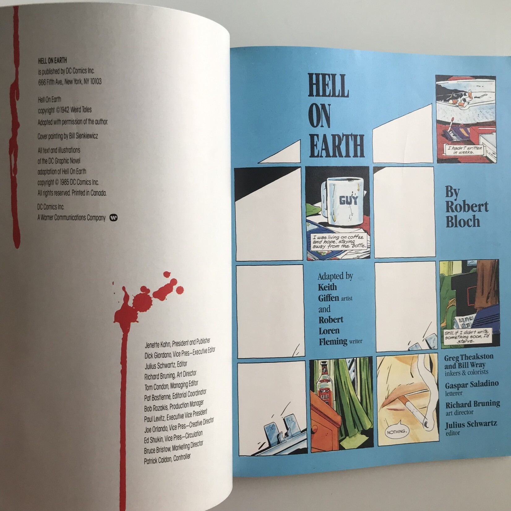 DC Science Fiction Graphic Novel: Robert Bloch Hell On Earth - Vol. 1 #01 1985 - Paperback