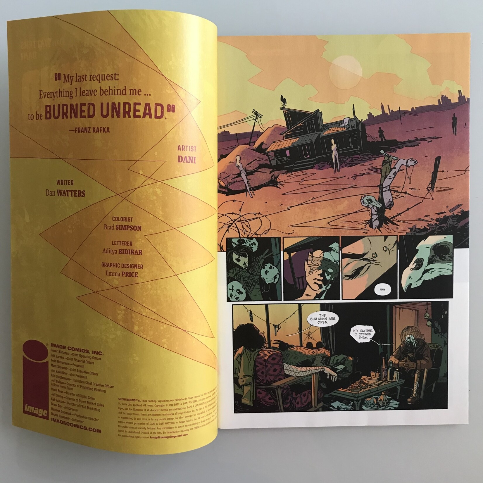 Coffin Bound - Vol. 1 #01 (3rd Printing) September 2019 - Comic Book