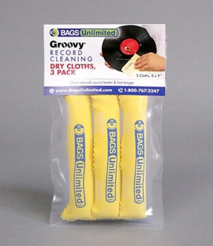 Groovy Record Cleaning Cloth 3 Pk - Microfiber (Yellow)