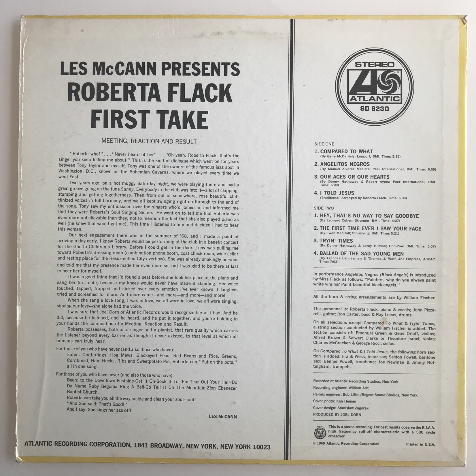 Roberta Flack - First Take - Vinyl LP (USED)