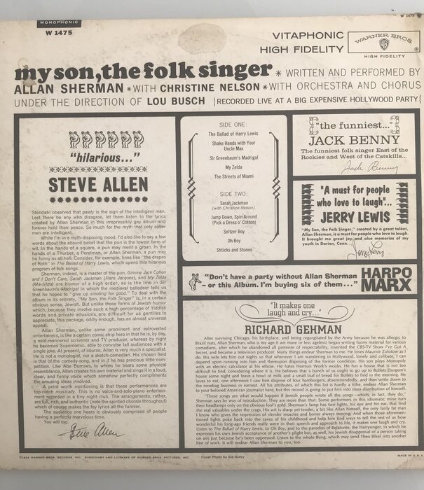 Allan Sherman - My Son, The Folk Singer - Vinyl LP (USED)