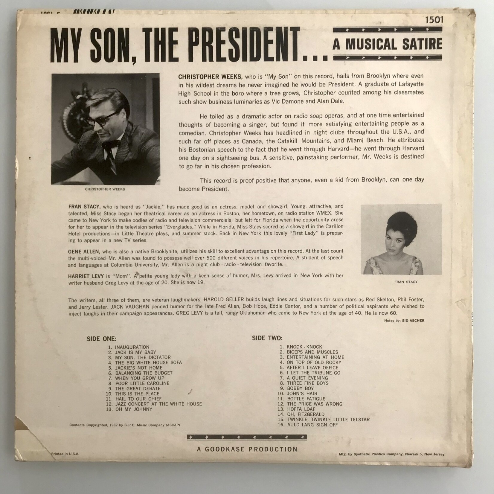 My Son, The President: A Musical Satire - Vinyl LP (USED)