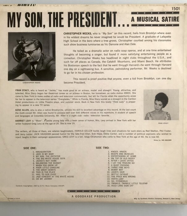 My Son, The President: A Musical Satire - Vinyl LP (USED)