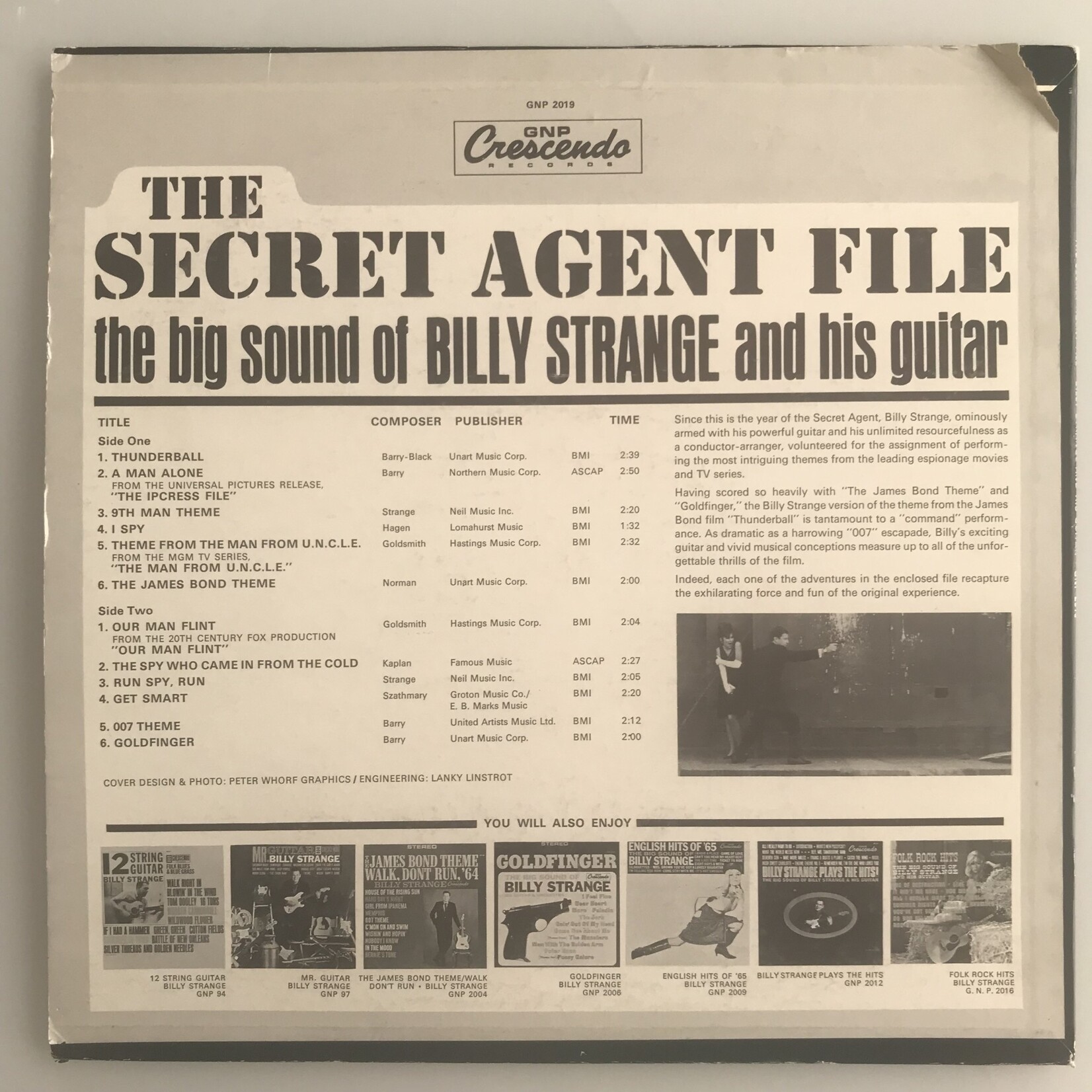 Billy Strange - Secret Agent File - Vinyl LP (USED)