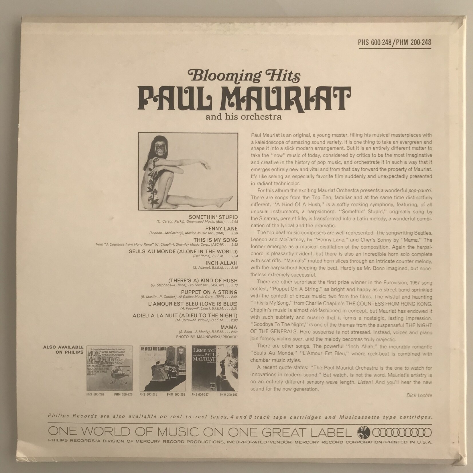 Paul Mauriat - Bloomin’ Hits - Vinyl LP (USED)