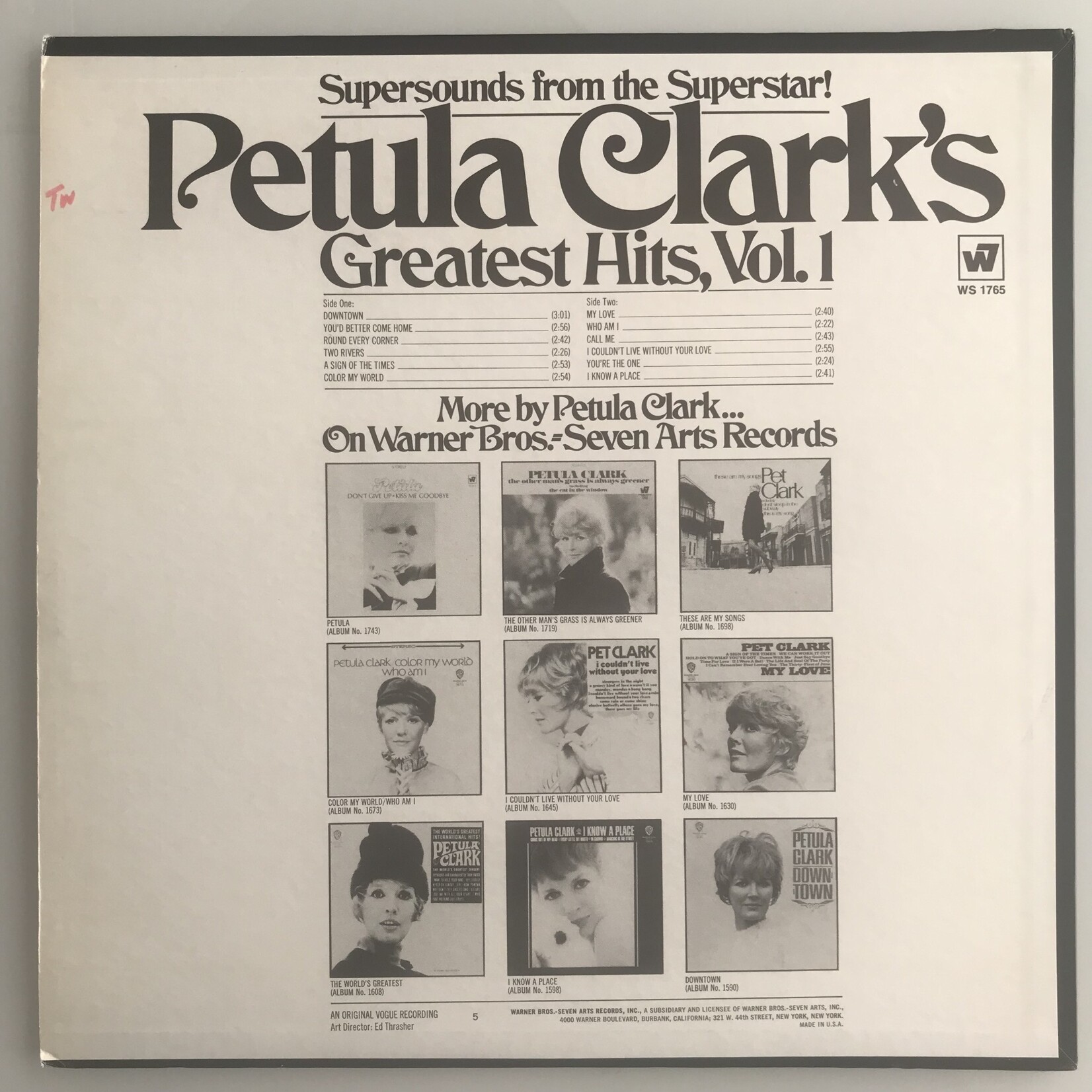 Petula Clark - Greatest Hits, Vol. 1 - Vinyl LP (USED)