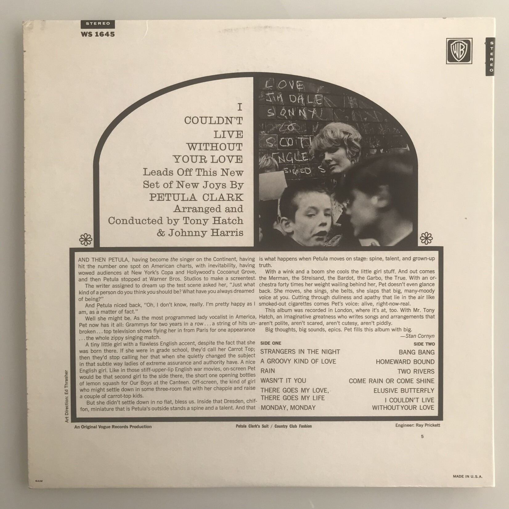 Petula Clark - I Couldn’t Live Without Your Love - Vinyl LP (USED)