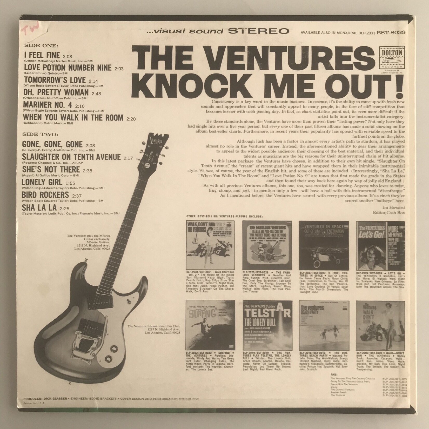 Ventures - The Ventures Knock Me Out! - Vinyl LP (USED)