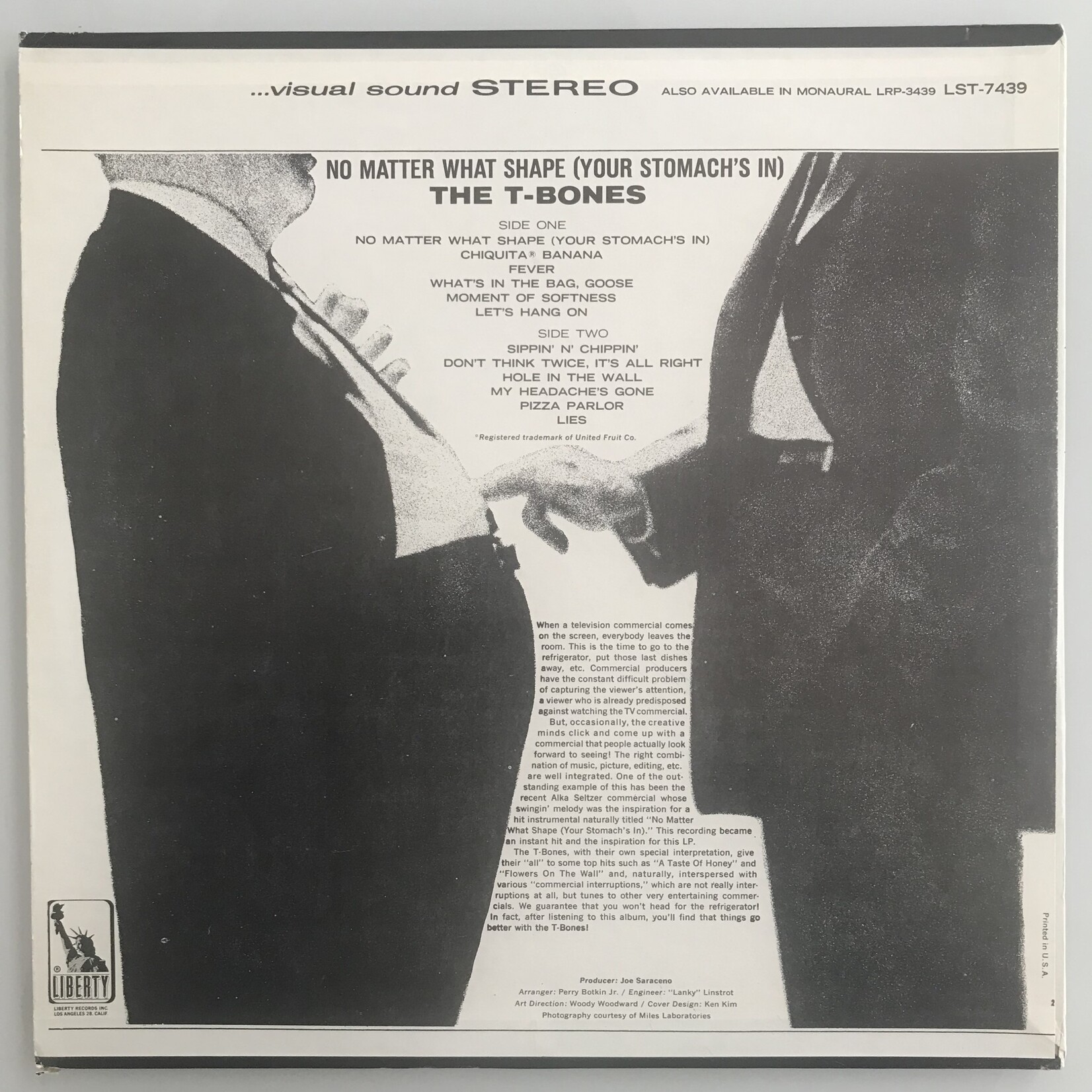 T-Bones - No Matter What Shape (Your Stomach’s In) - Vinyl LP (USED)