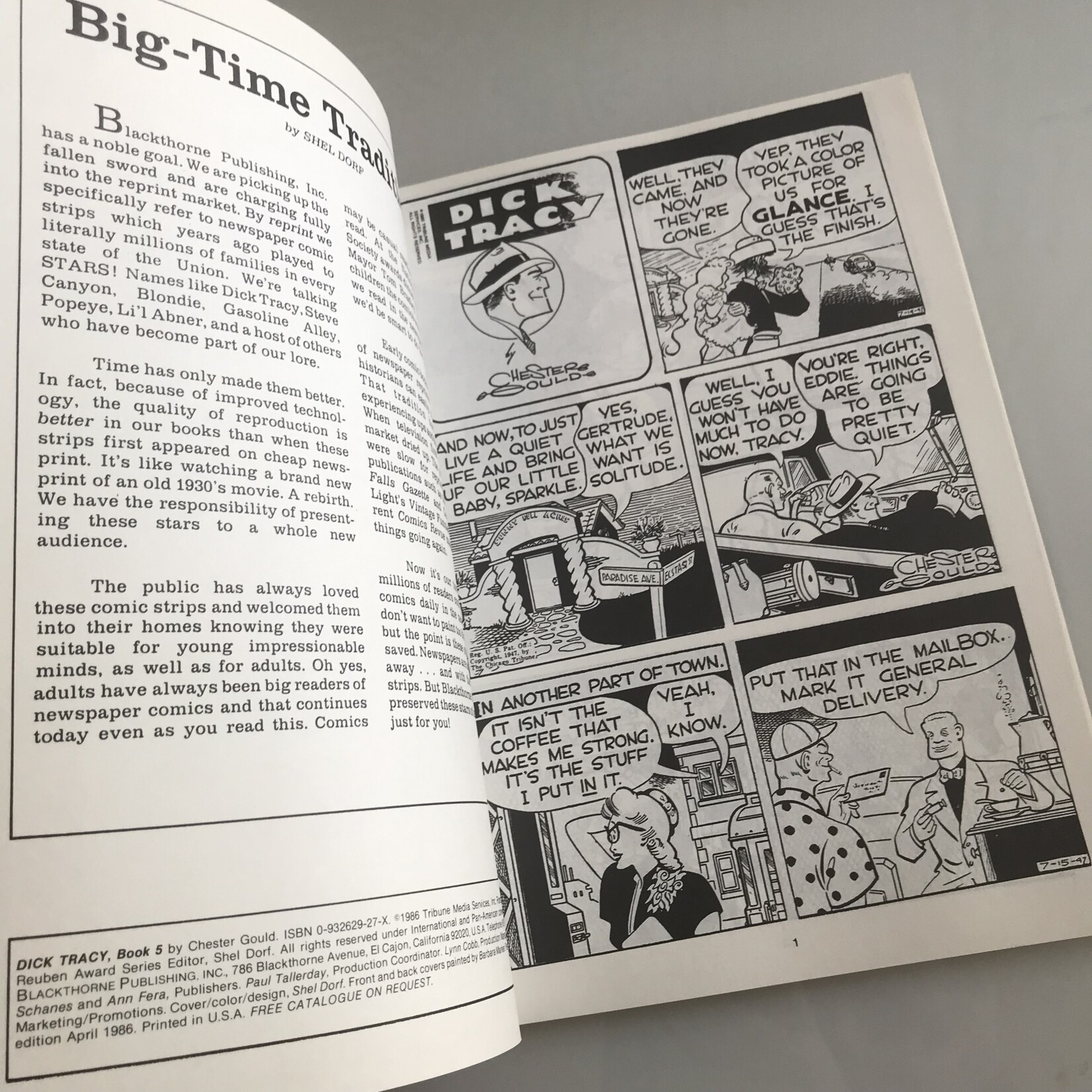 Dick Tracy - Book 05 April 1986 - Comic Book