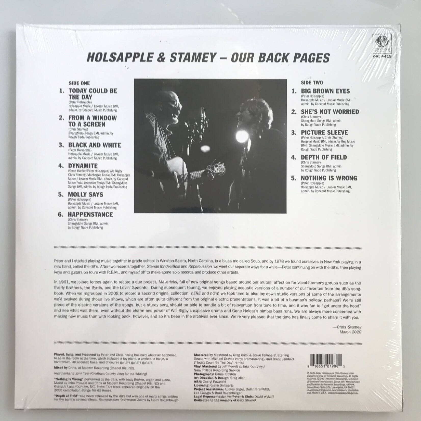 Holsapple & Stamey - Our Back Pages - Vinyl LP (NEW)