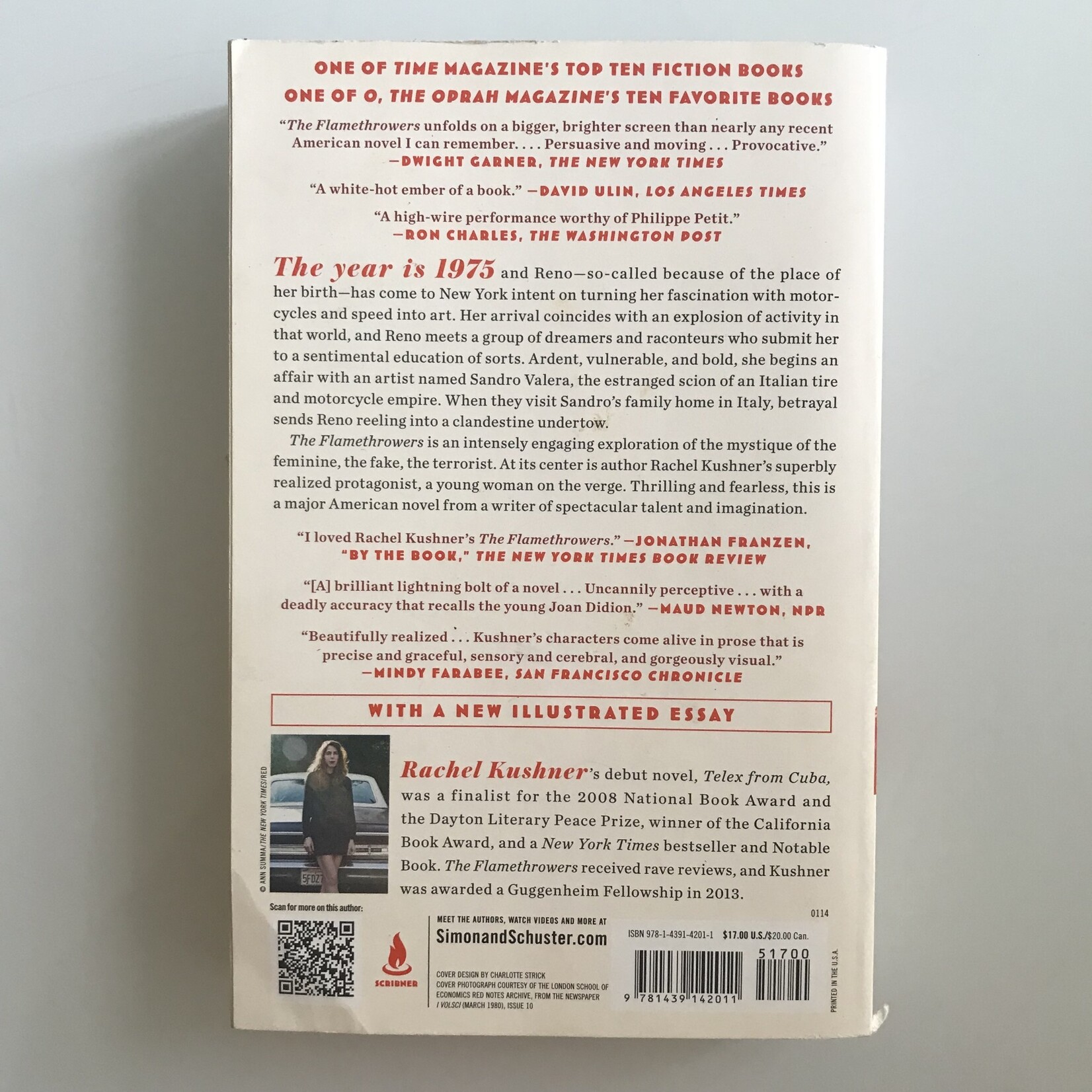 Rachel Kushner - The Flame Throwers - Paperback (USED)