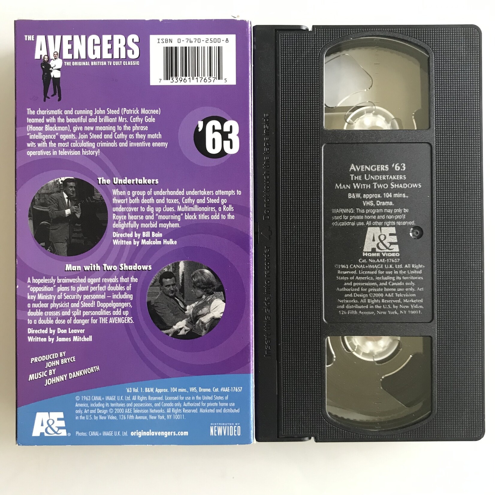 Avengers ‘63: Volume 1 - The Undertakers / The Man With Two Shadows - VHS