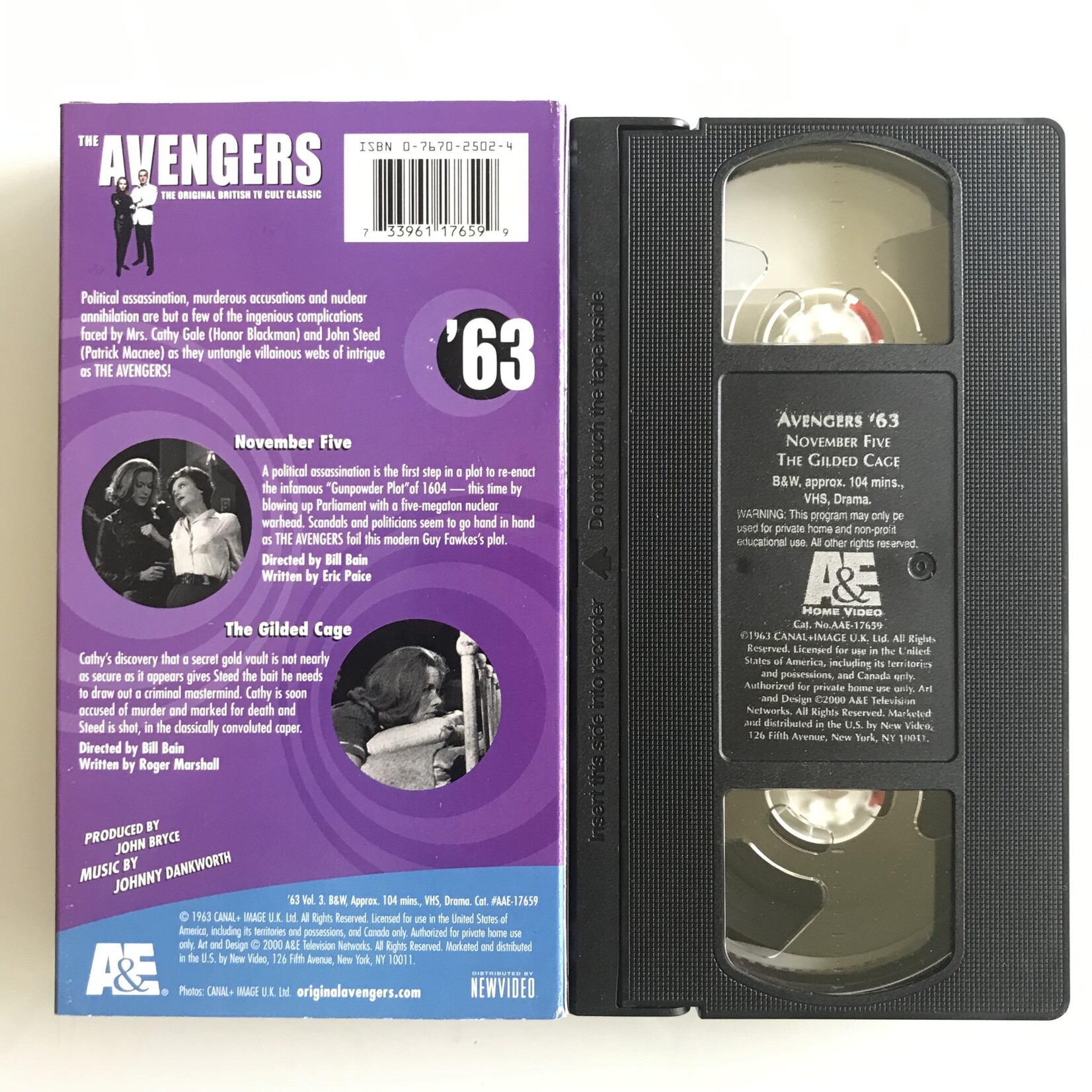 Avengers ‘63: Volume 3 - November Five / The Gilded Cage - VHS