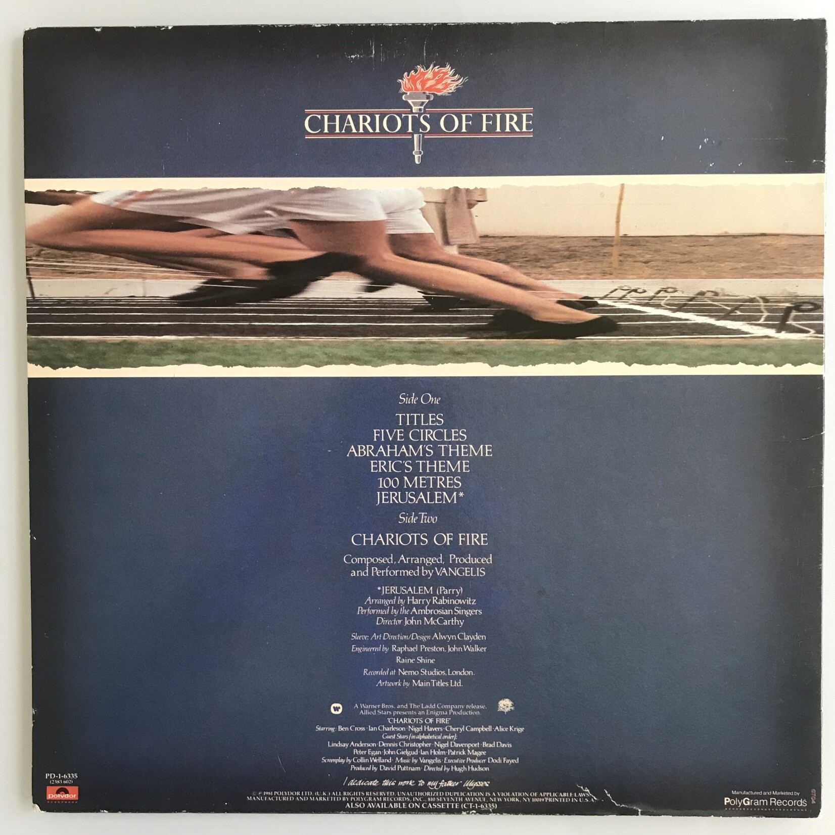 Vangelis - Chariots Of Fire Original Soundtrack - Vinyl LP (USED)
