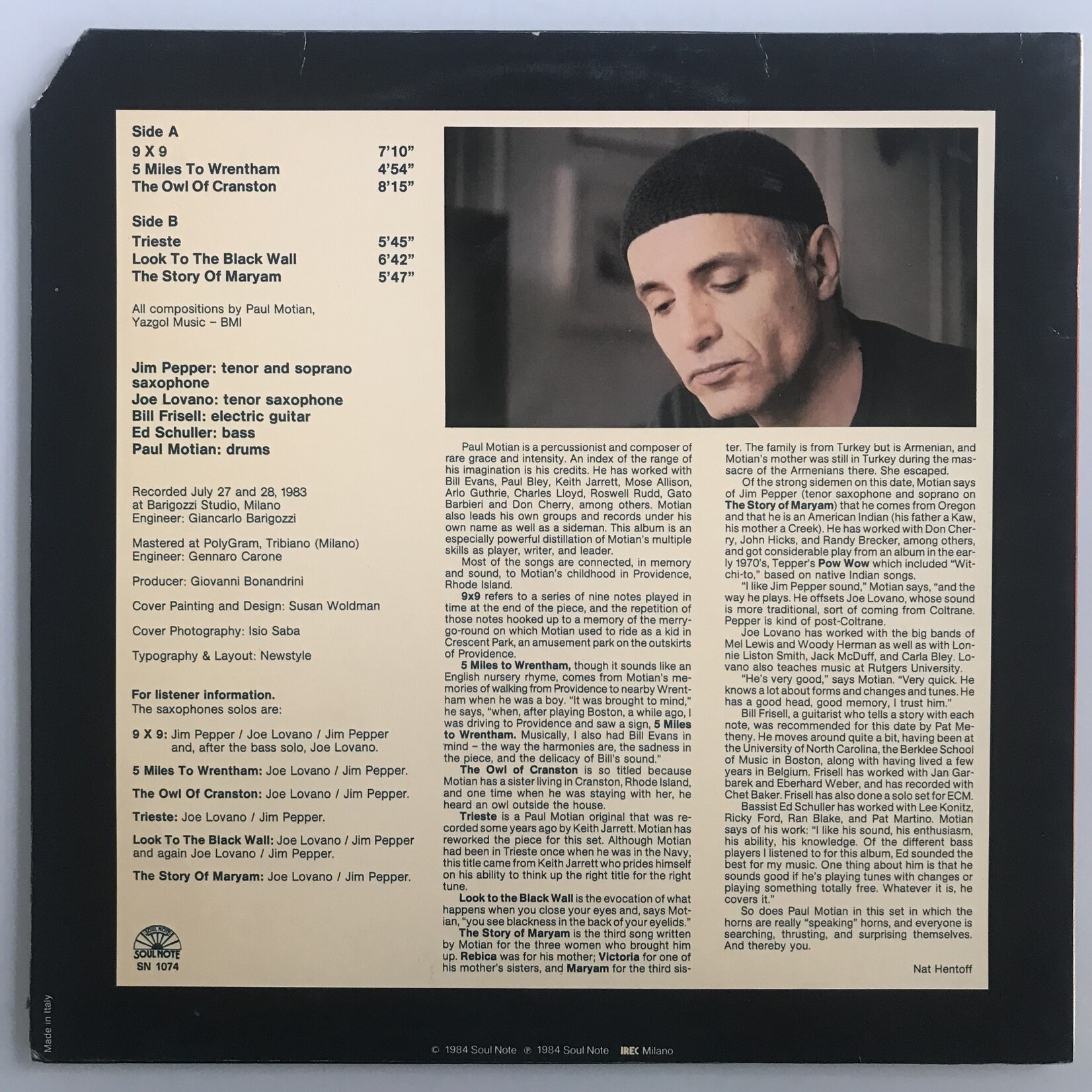 Paul Motian - The Story Of Maryam - Vinyl LP (USED)