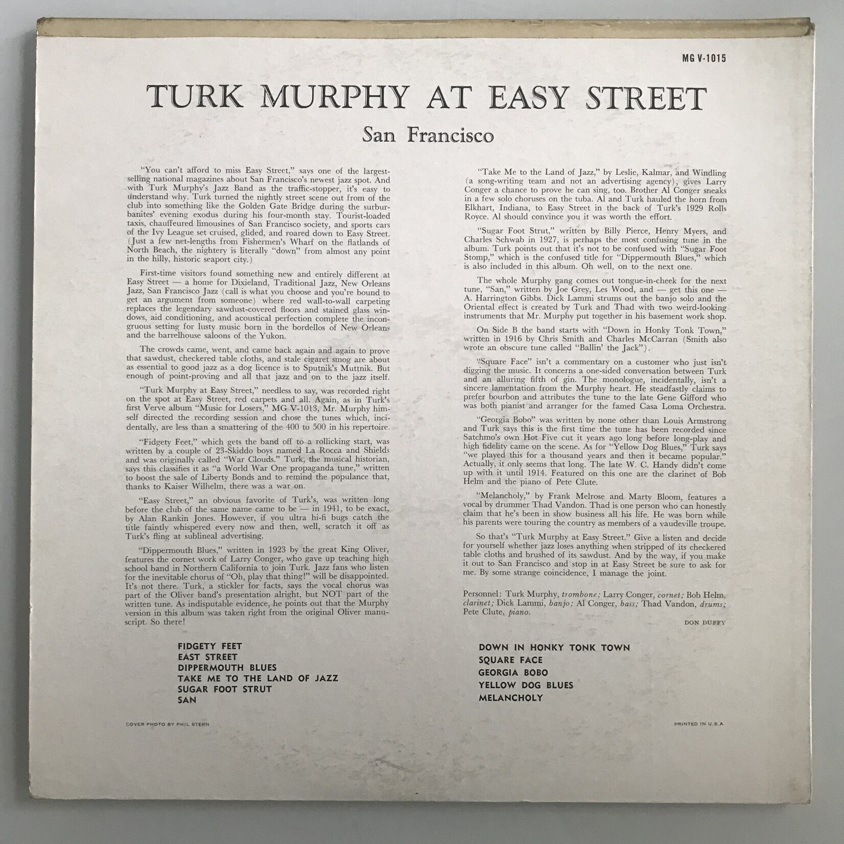 Turk Murphy - At Easy Street San Francisco - Vinyl LP (USED)