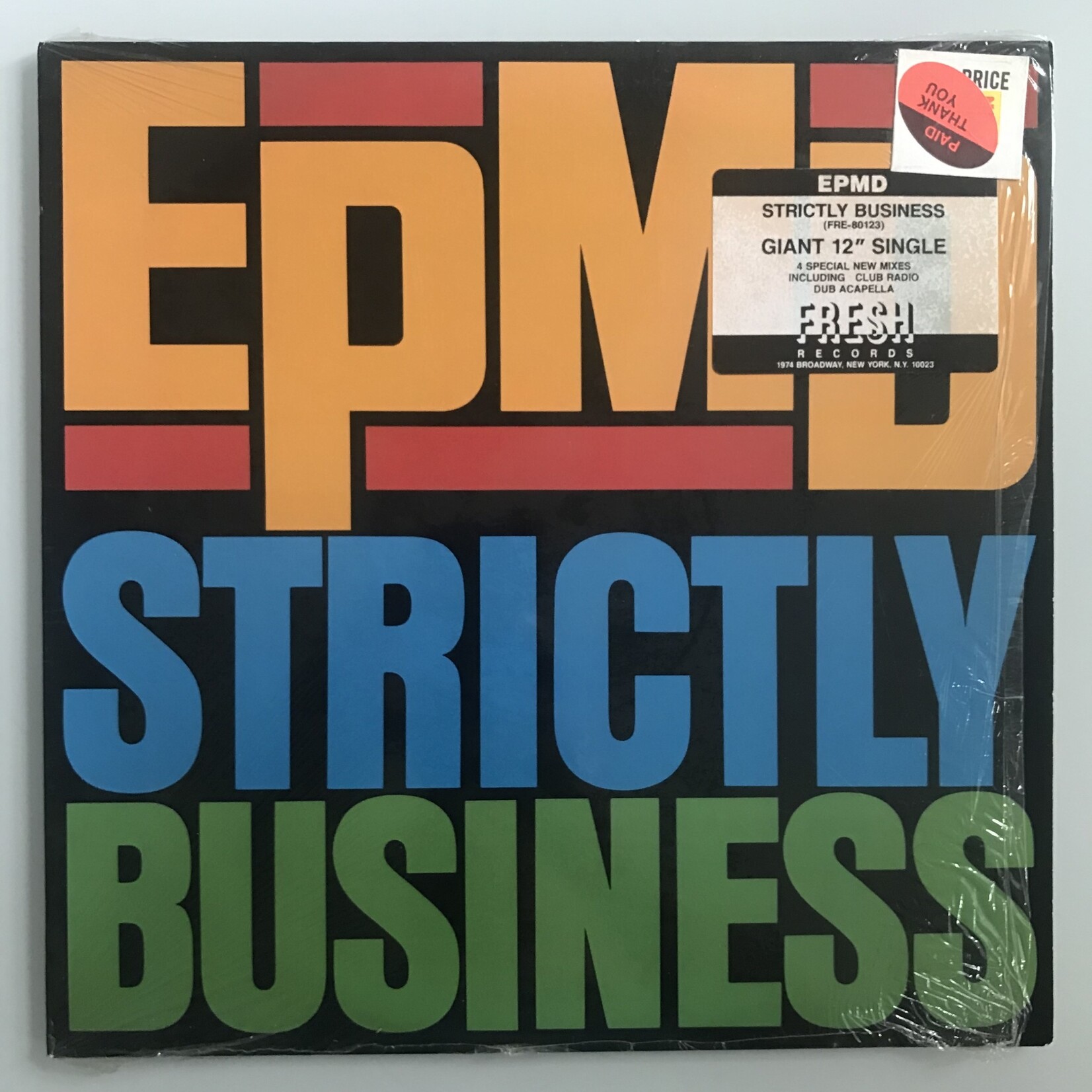 EPMD - Strictly Business - FRE 80123 - Vinyl 12-Inch Single (USED)