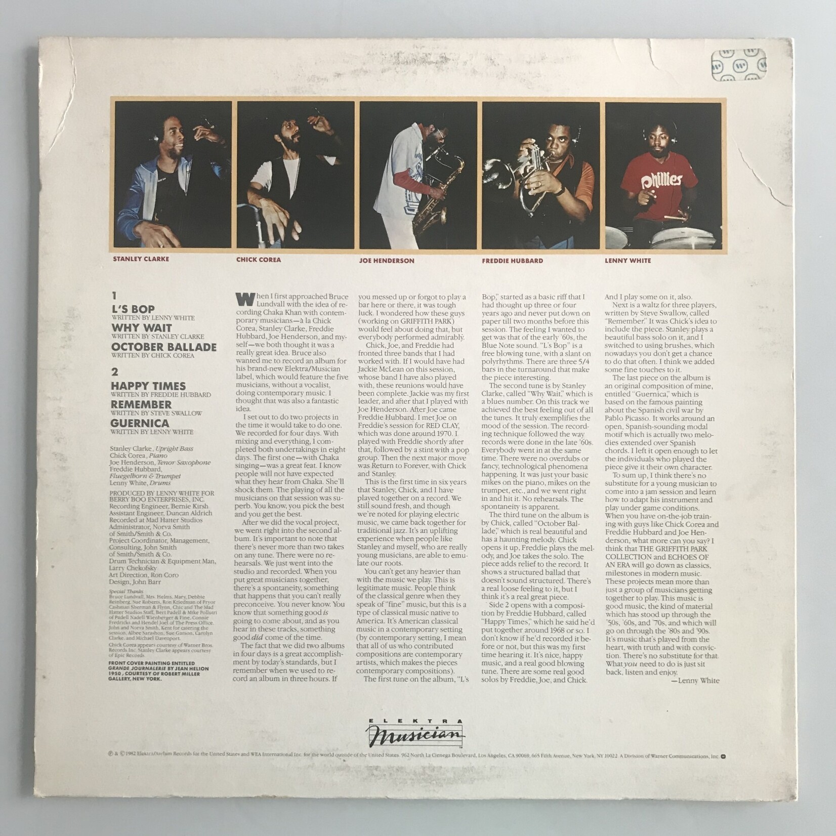 Stanley Clarke, Chick Corea, Joe Henderson, Freddie Hubbard, Lenny White - The Griffith Park Collection - Vinyl LP (USED)