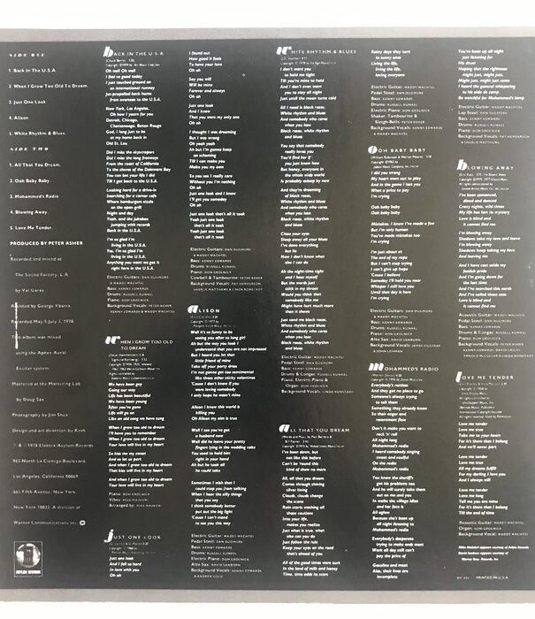 Linda Ronstadt - Living In The USA - Vinyl LP Picture Disc (USED)