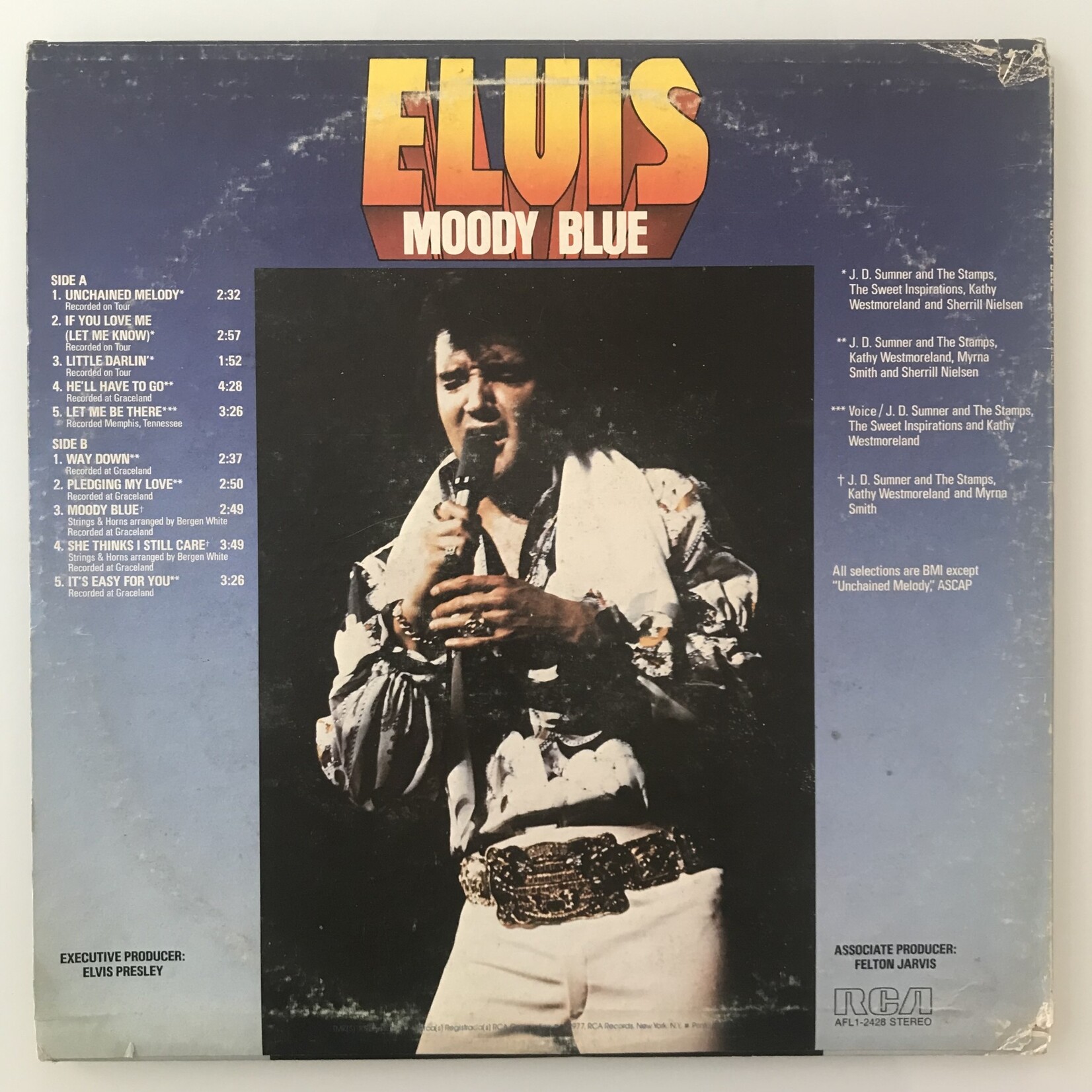 Elvis Presley - Moody Blue - Vinyl (Blue) LP (USED)