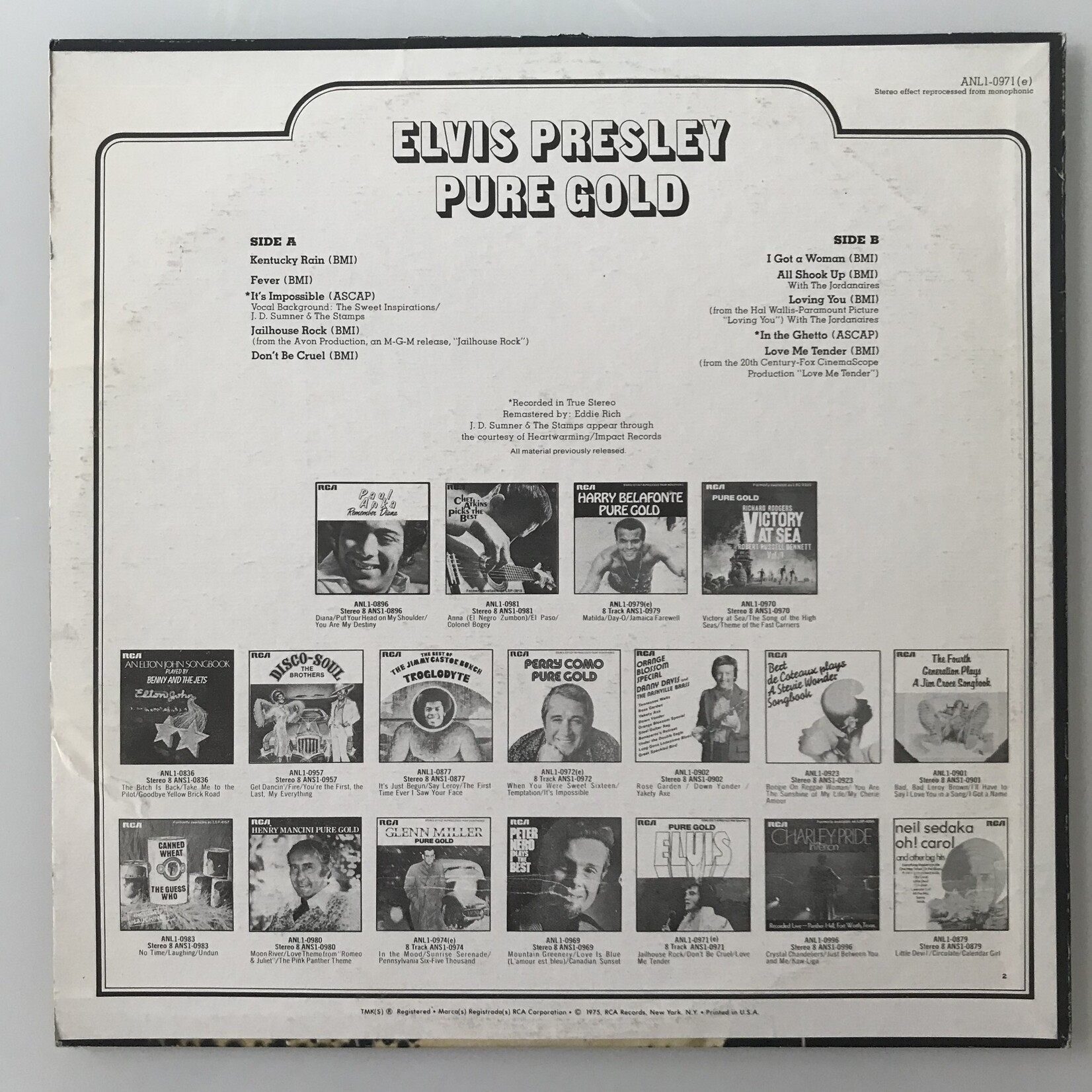Elvis Presley - Pure Gold - Vinyl LP (USED)