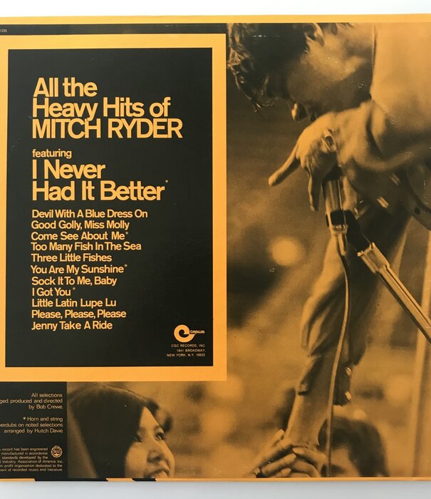 Mitch Ryder - All The Heavy Hits Of Mitch Ryder - Vinyl LP (USED)