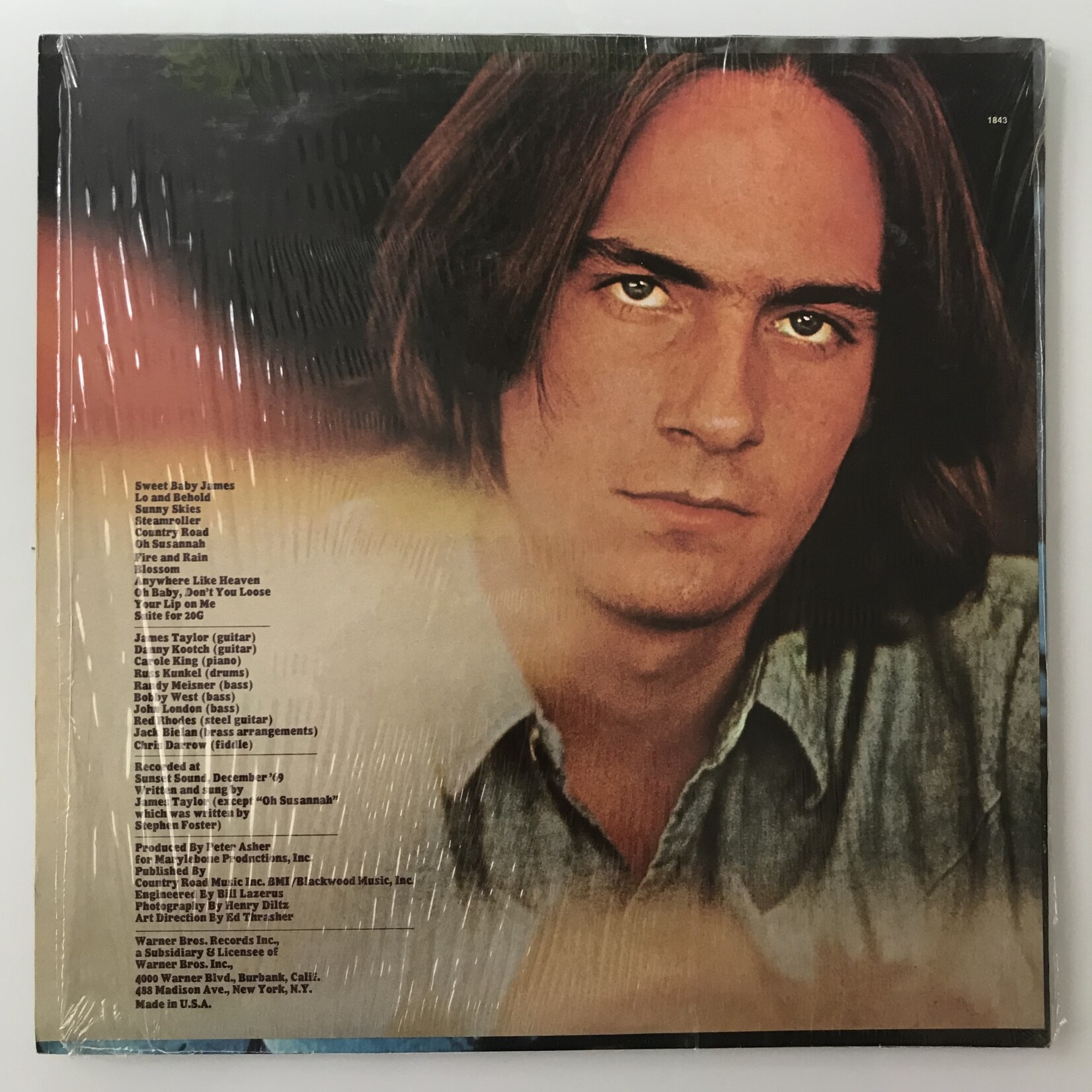 James Taylor - Sweet Baby James - 1843 - Vinyl LP with Poster (USED)